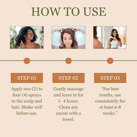 NOOR HAIR lifestyle image of woman using spray showing daily routine benefit