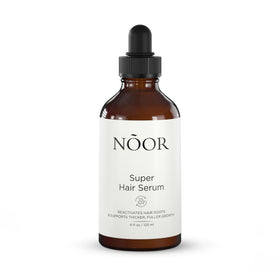 NOOR HAIR front bottle view showing label and formula benefits