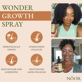 NOOR HAIR spray nozzle close-up highlighting easy, mess-free application