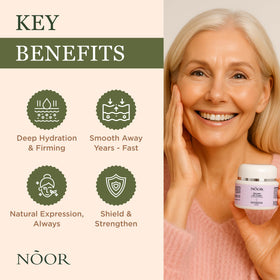 NOOR HAIR open jar texture of Wonder Lift cream demonstrating smooth, non-greasy finish