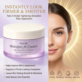 Noor Wonderlift open jar showing cream texture, highlights smooth absorption