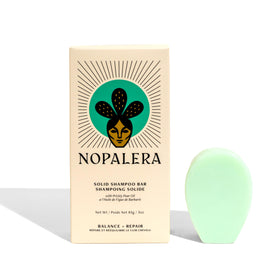 Nopalera front packaging showing product name and benefits for clean hair