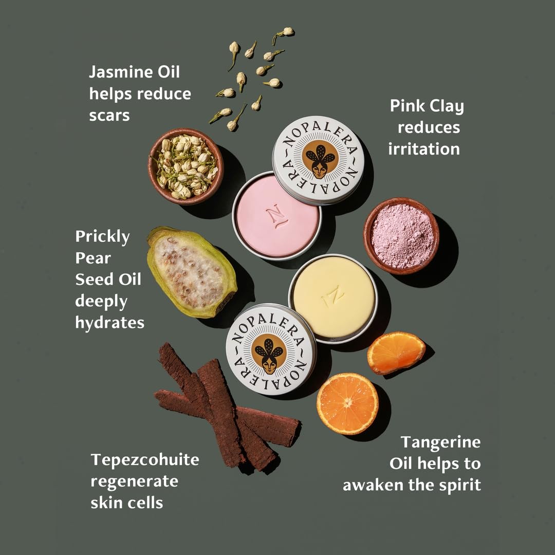 Nopalera prickly pear and nopal botanicals image highlighting natural ingredients