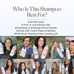 Nora Ross shampoo applied to wet hair demonstrating even coverage