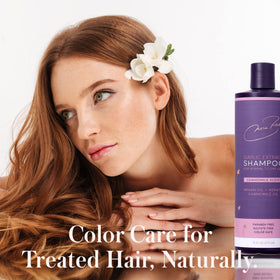 Nora Ross set being applied to wet hair illustrating easy in-shower use