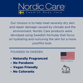 Nordic Care in bathroom lifestyle setting showing daily foot care routine benefit