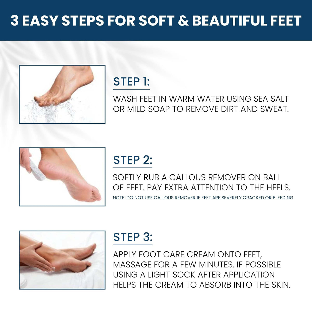 Nordic Care cream on hand being applied to heel to show softening benefit