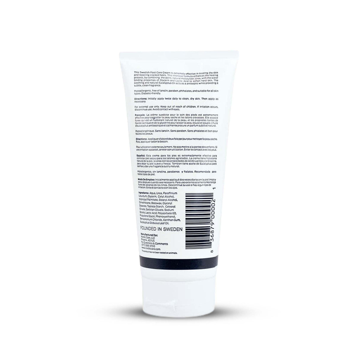 Nordic Care tube open displaying creamy non-greasy texture and hydration