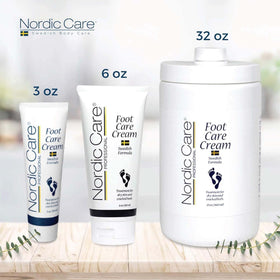 Nordic Care cream applied before wearing socks for overnight intense repair