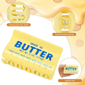 Norme butter clip used in a half-up hairstyle demonstrating secure styling