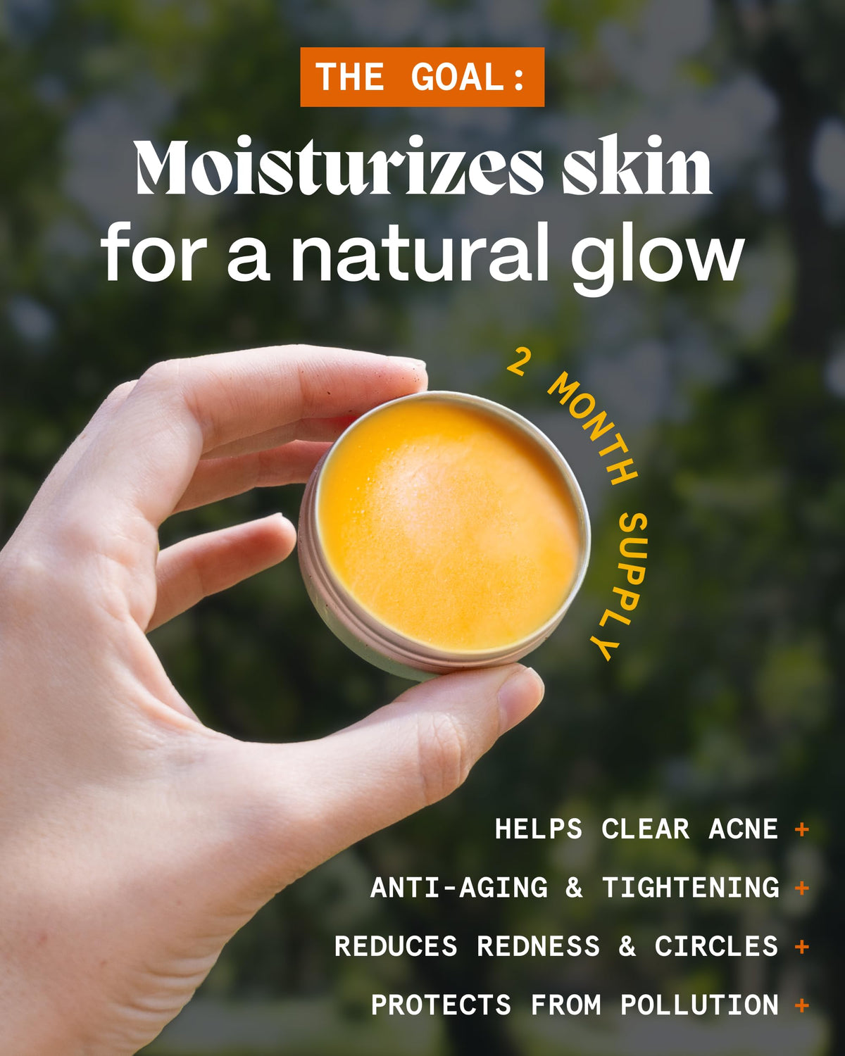 Norse Organics open jar revealing concentrated balm for targeted blemish care