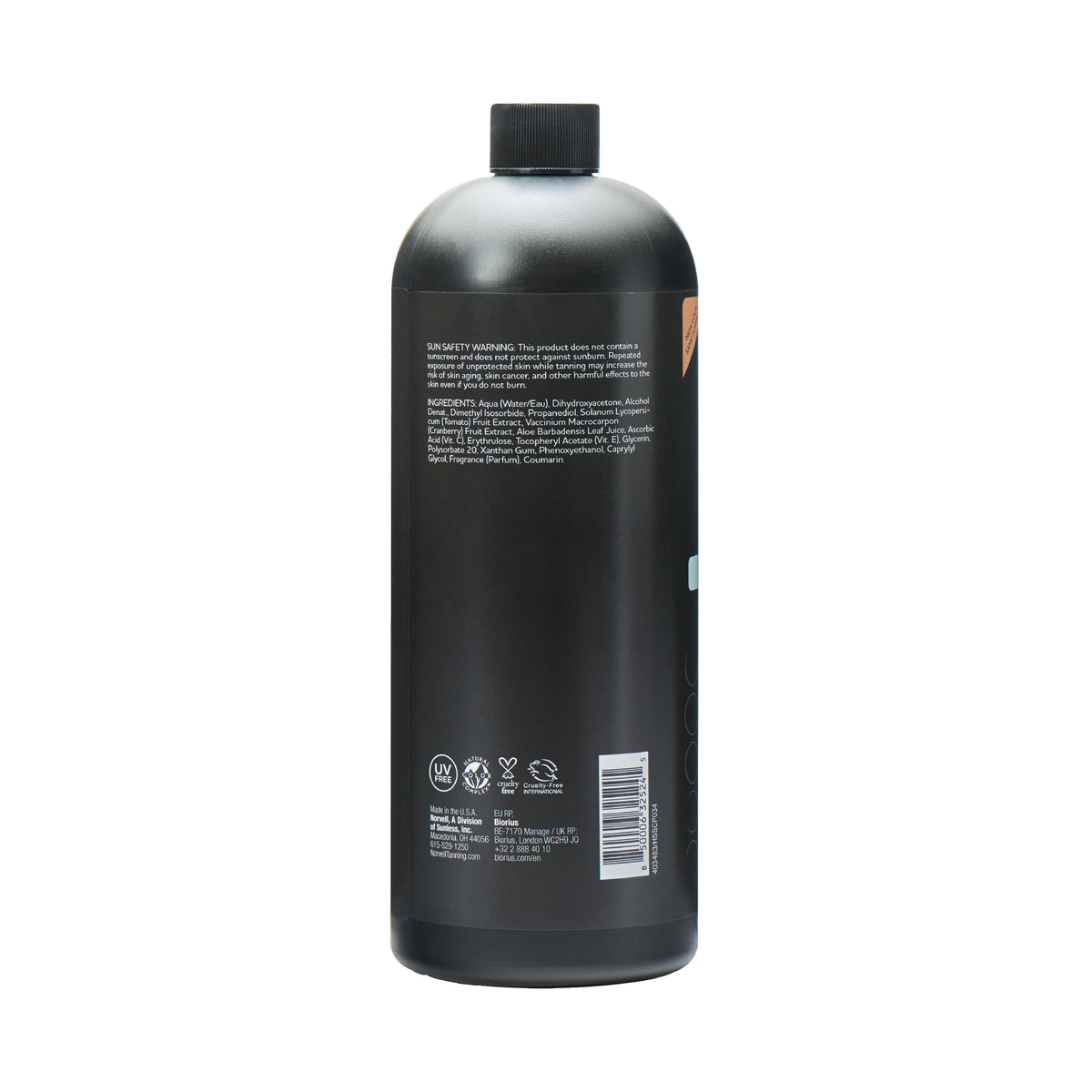 Norvell developed on skin showing natural bronze result and streak-free finish