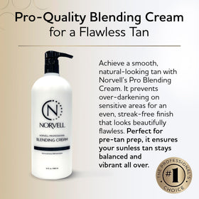 Norvell barrier cream applied to palm demonstrating reduced tanning uptake