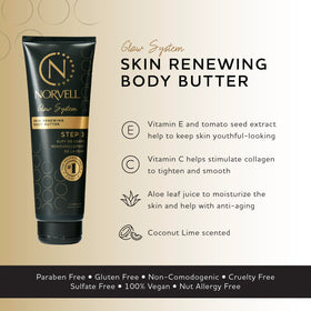 Norvell body butter creamy texture close-up demonstrating rich moisture