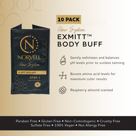 Norvell mitt close-up texture highlighting gentle exfoliation and prepping benefit
