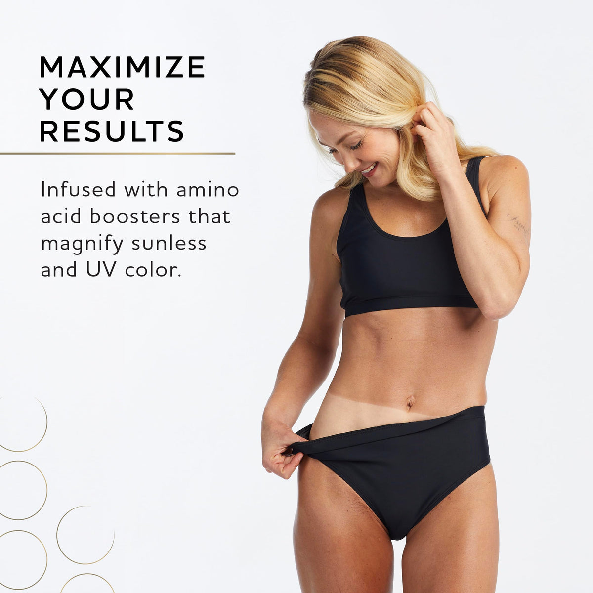 Norvell mitt used before self-tanner in lifestyle setting for smooth application