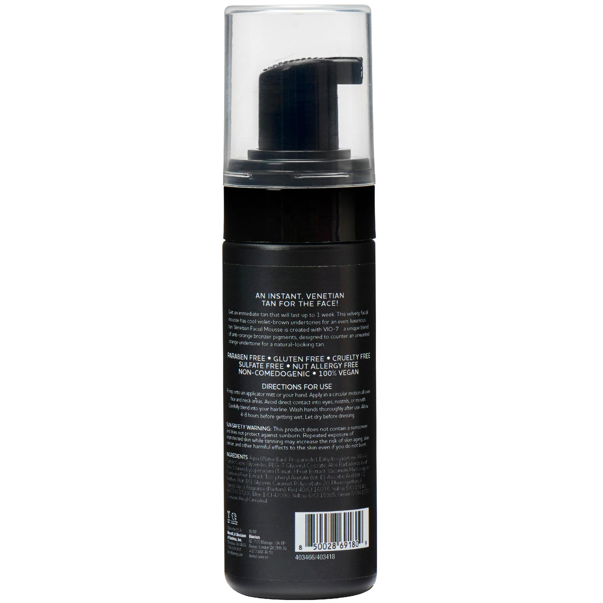 Close-up label and bronzer tones on Norvell bottle showing color-balancing formula benefit