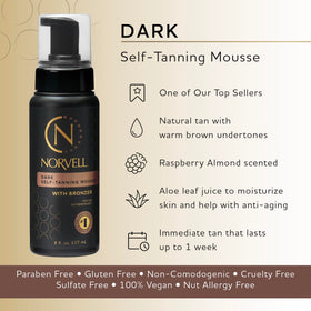 Norvell mousse texture on pump showing airy foam and blendability