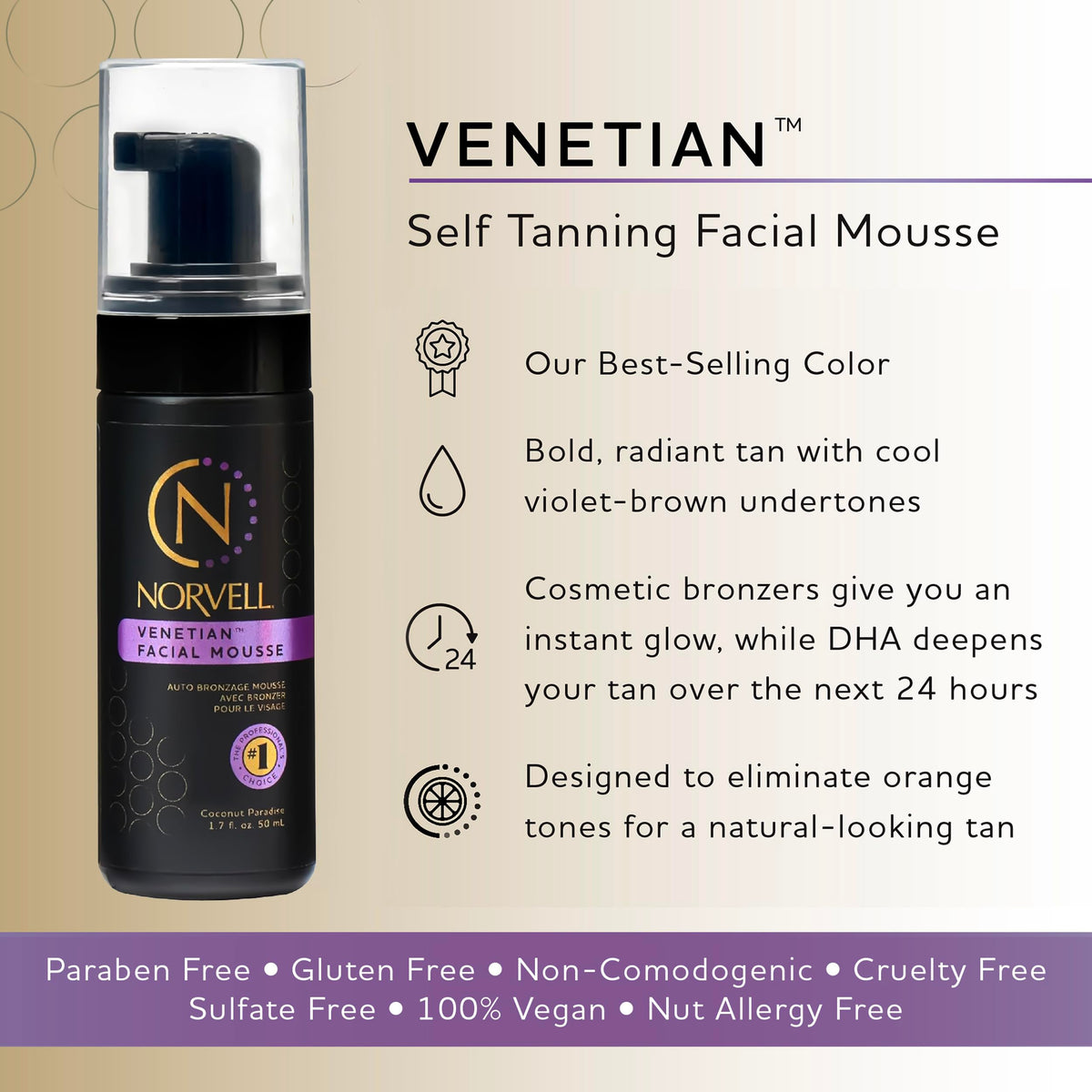 Norvell mousse texture close-up illustrating lightweight, velvety glide benefit
