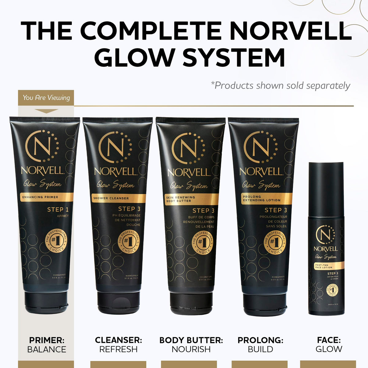 Norvell 8.5 fl oz bottle shown for scale and easy salon storage