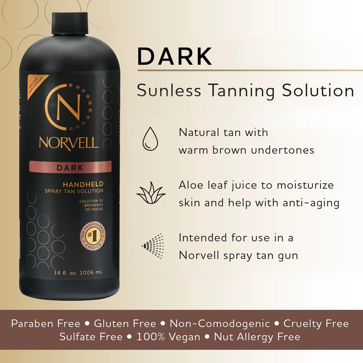 Norvell label close-up highlighting clean-beauty claims and ingredient focus