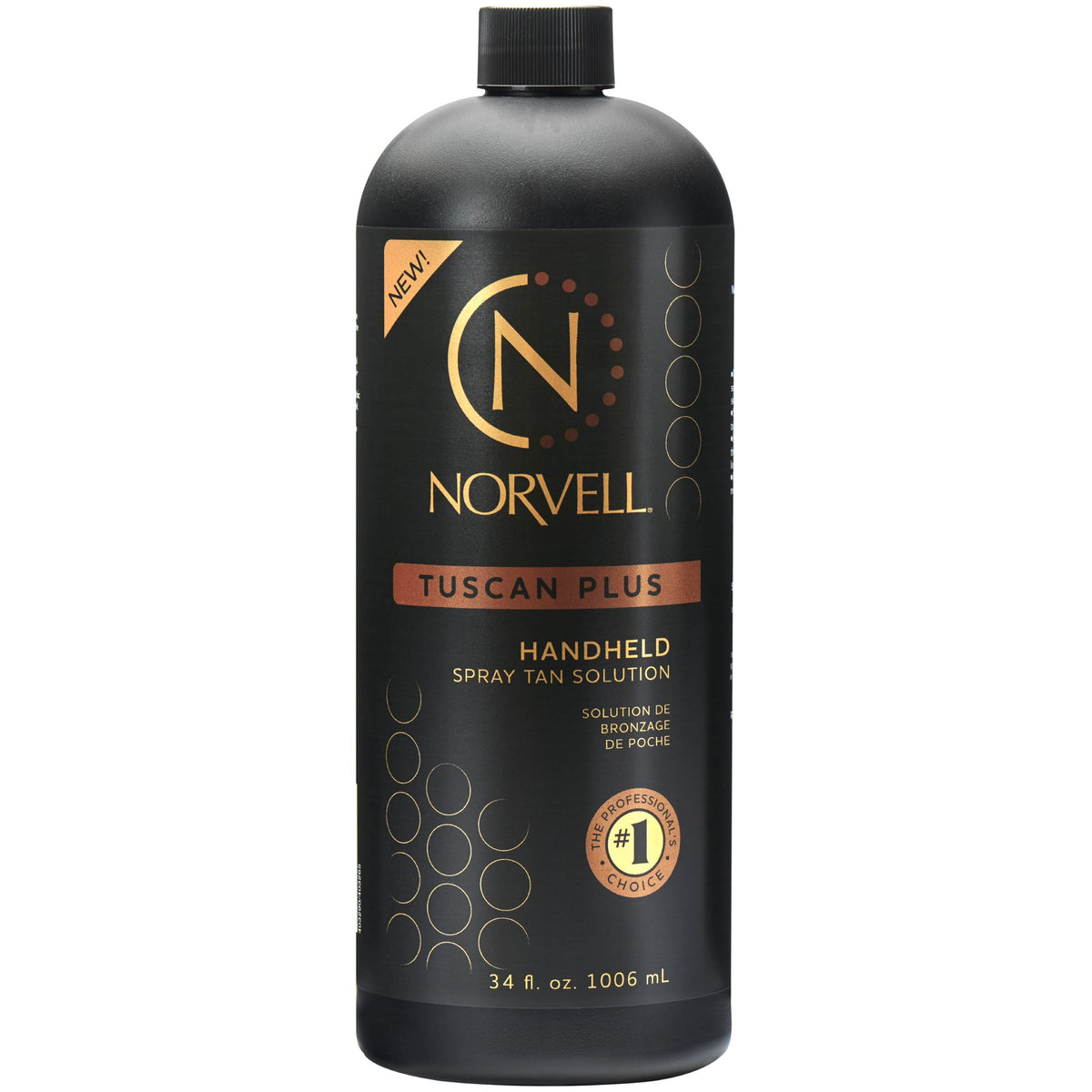 Norvell front packaging showing bottle and brand, professional convenience