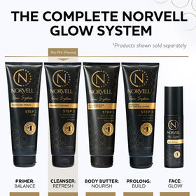 Norvell warm vanilla scent depiction at sink, conveys pleasant fragrance benefit