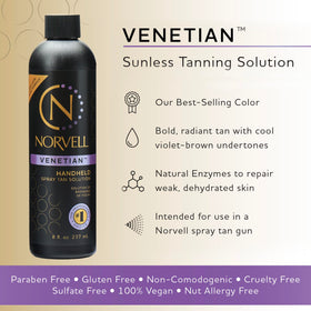 Norvell Venetian back label with printed expiration date for freshness