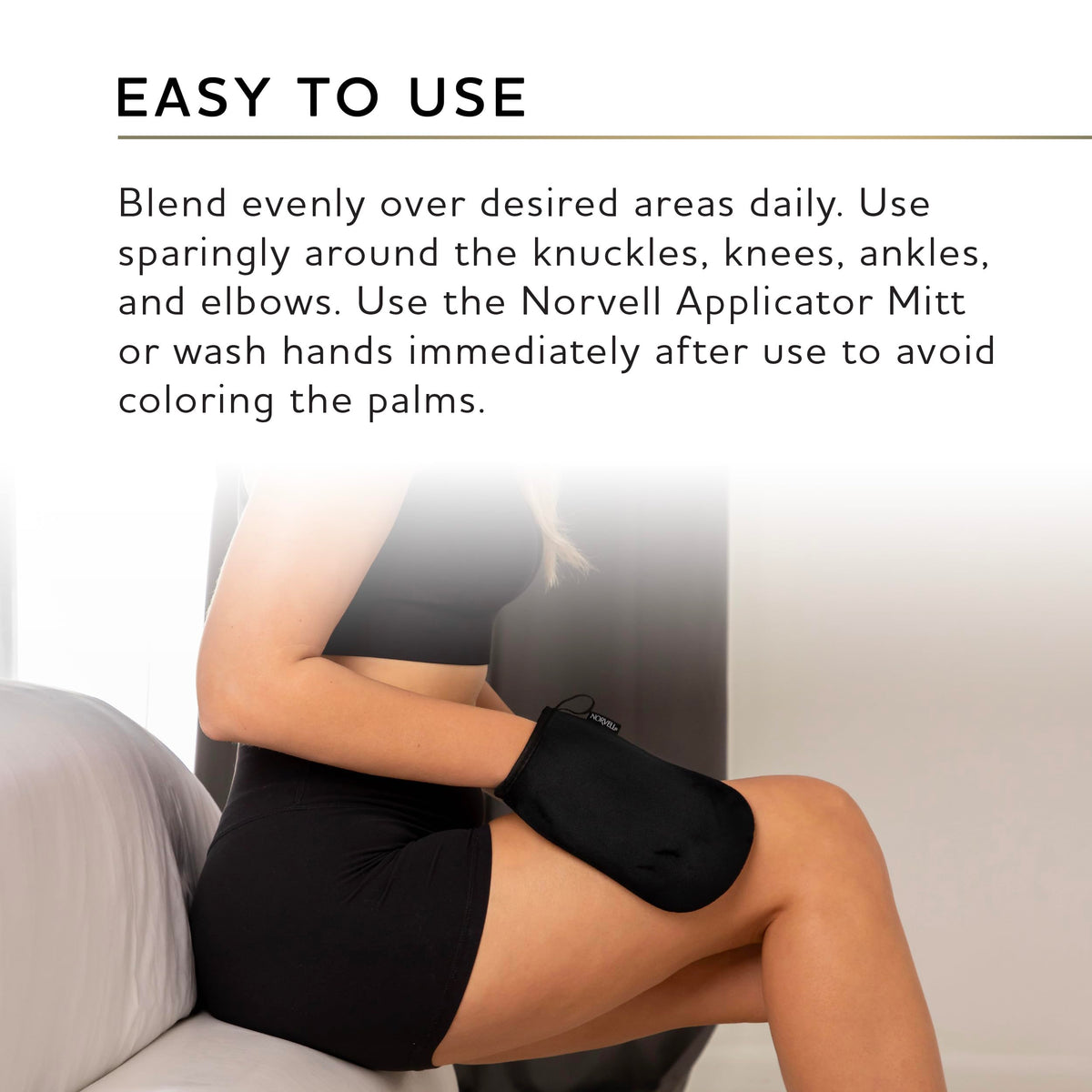 Norvell before and after legs showing visible gradual tan improvement