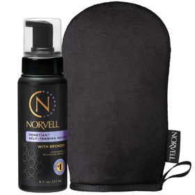 Norvell front packaging showing product and mitt for easy identification