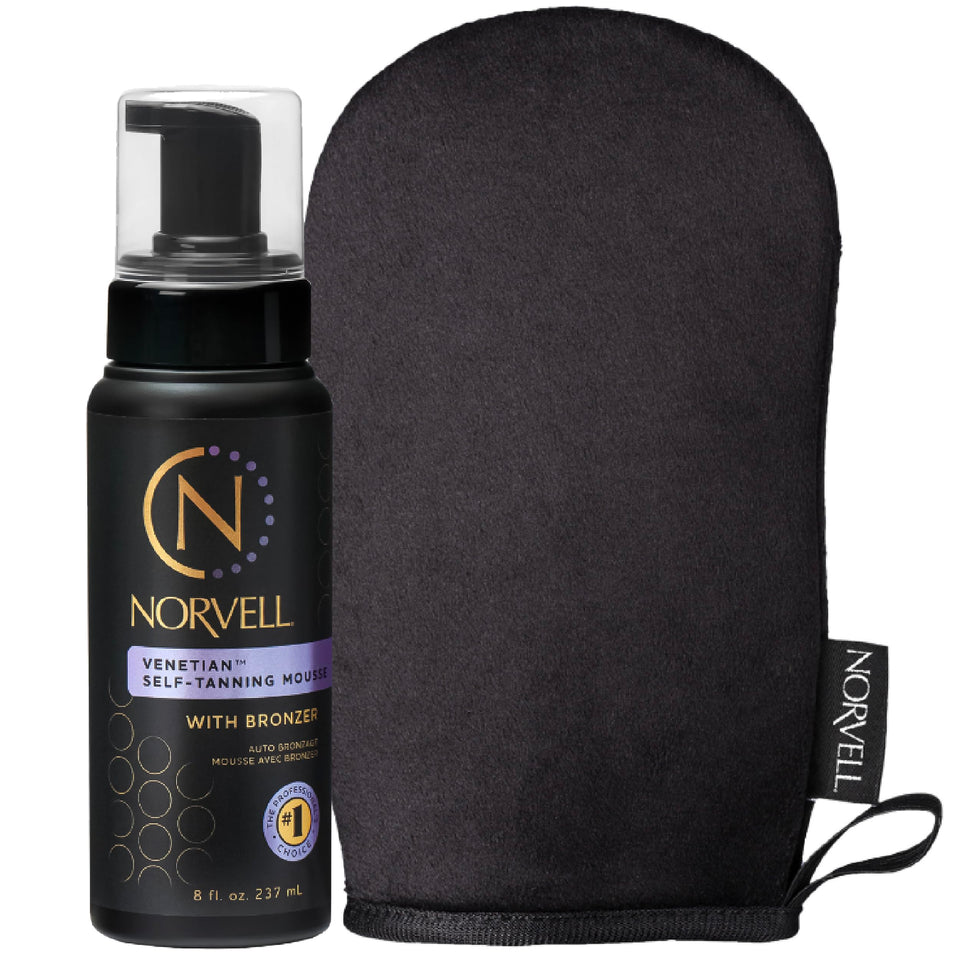 Norvell front packaging showing product and mitt for easy identification