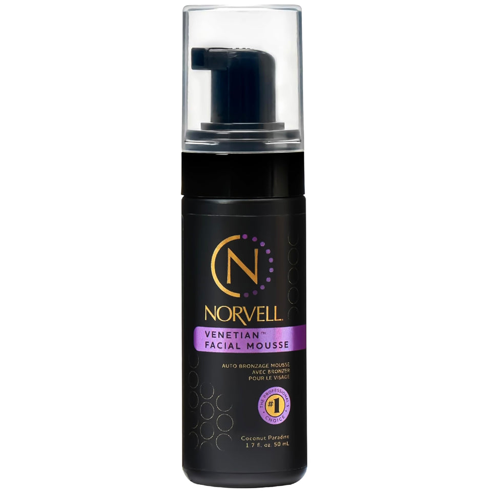 Norvell front packaging showing Venetian facial mousse and instant bronzer benefit