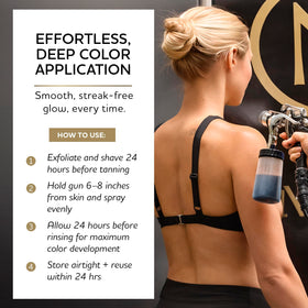 Norvell bottle on salon counter with technician, conveys professional-grade performance