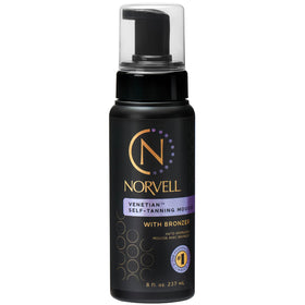 Norvell bottle front packaging showing product branding and instant bronzer benefits