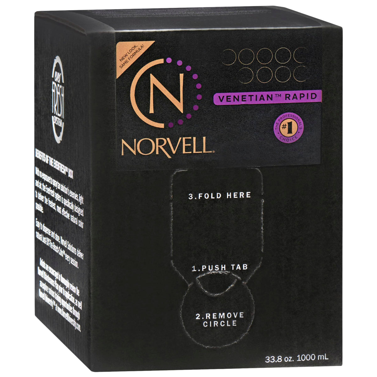 Norvell front packaging showing label and 1L bottle for professional use