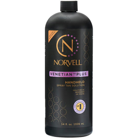 Norvell Venetian Plus front bottle showing label and deep bronze benefit