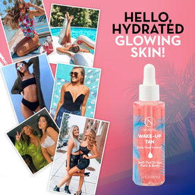 Norvell texture swipe on skin showing smooth hydration and gradual color