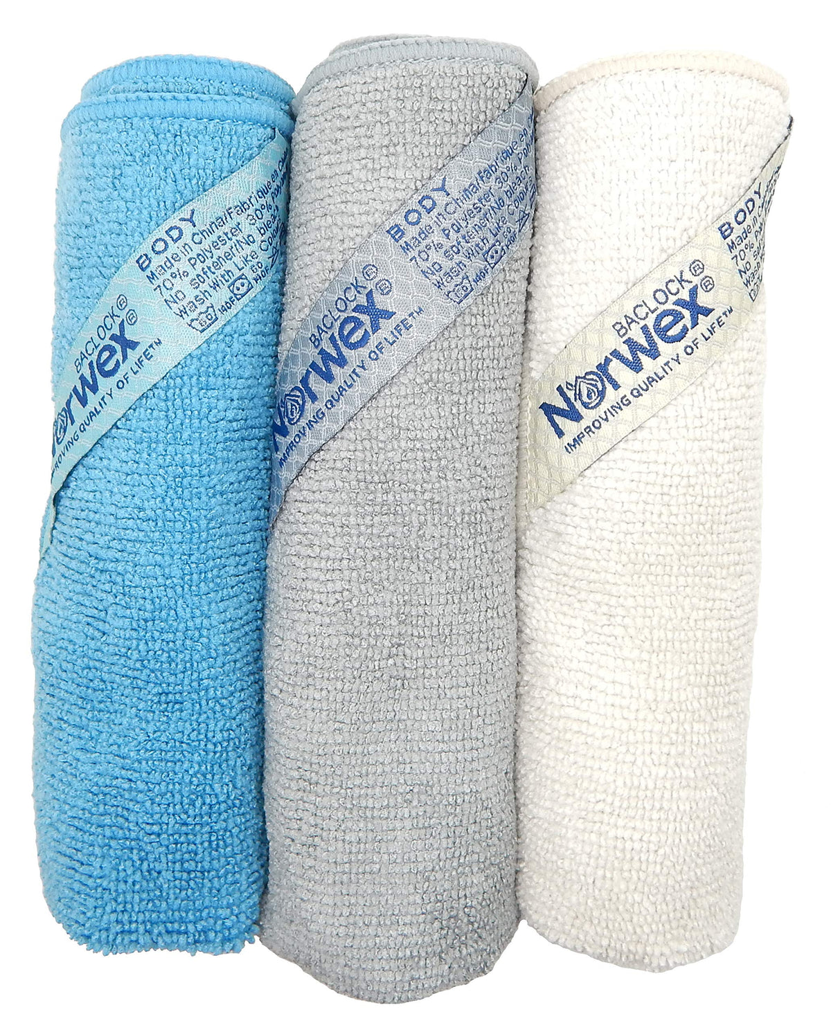 Norwex close-up of fabric texture highlighting BacLock fibers for odor control