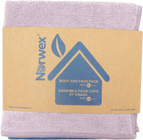 Norwex cloth next to a hand showing size and practical benefit