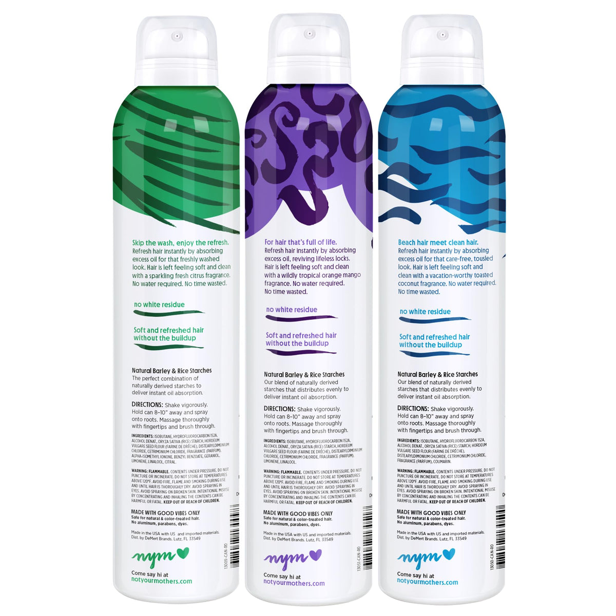 Not Your Mother's trio on bathroom shelf suggesting quick styling routine
