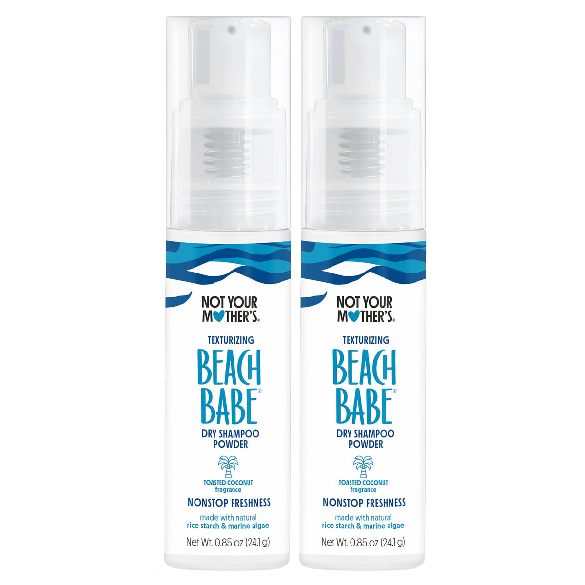 Not Your Mother's front packaging showing two .85 oz jars and key benefits