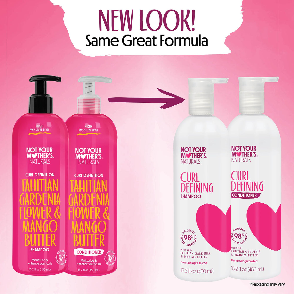 Not Your Mother's bottle texture close-up highlighting label clarity and grip benefit