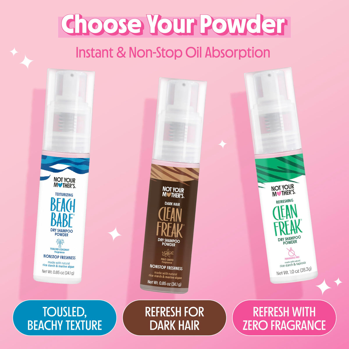 Not Your Mother's before-and-after refresh showing reduced oil and added root volume
