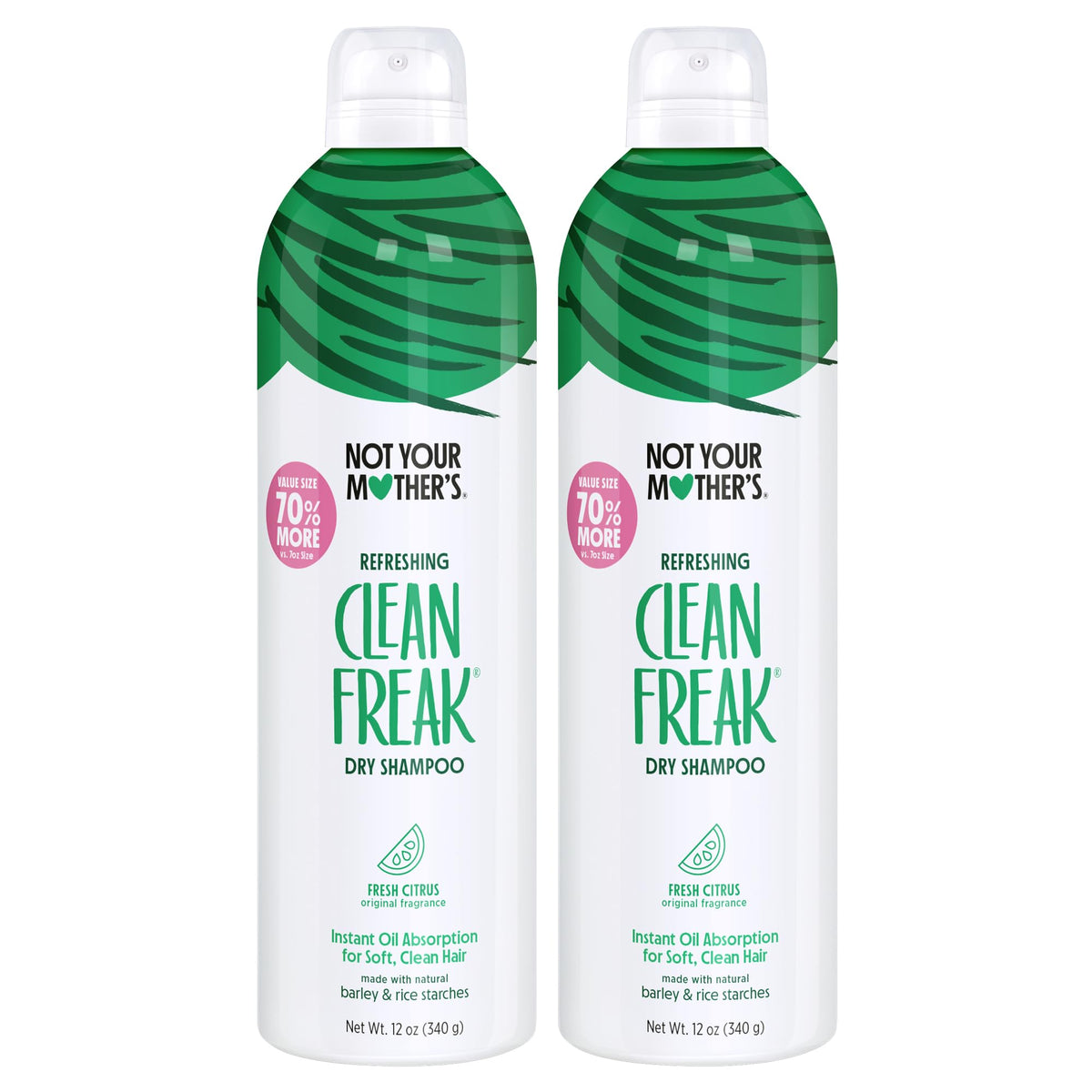 Not Your Mother's front packaging showing jumbo dry shampoo convenience
