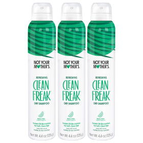 Not Your Mother's front packaging showing three Clean Freak cans and benefits