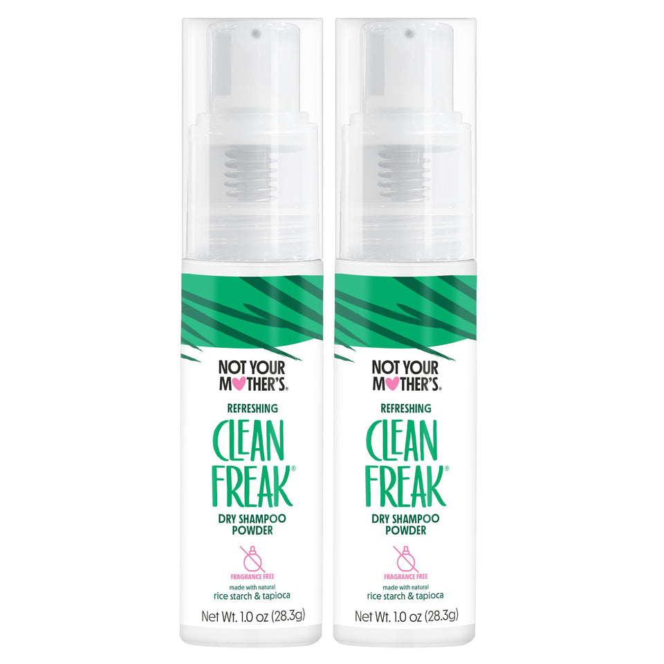 Not Your Mother's front packaging showing unscented dry shampoo — compact travel benefit