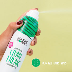 Not Your Mother's side label with ingredients and clean-hair claims for clarity