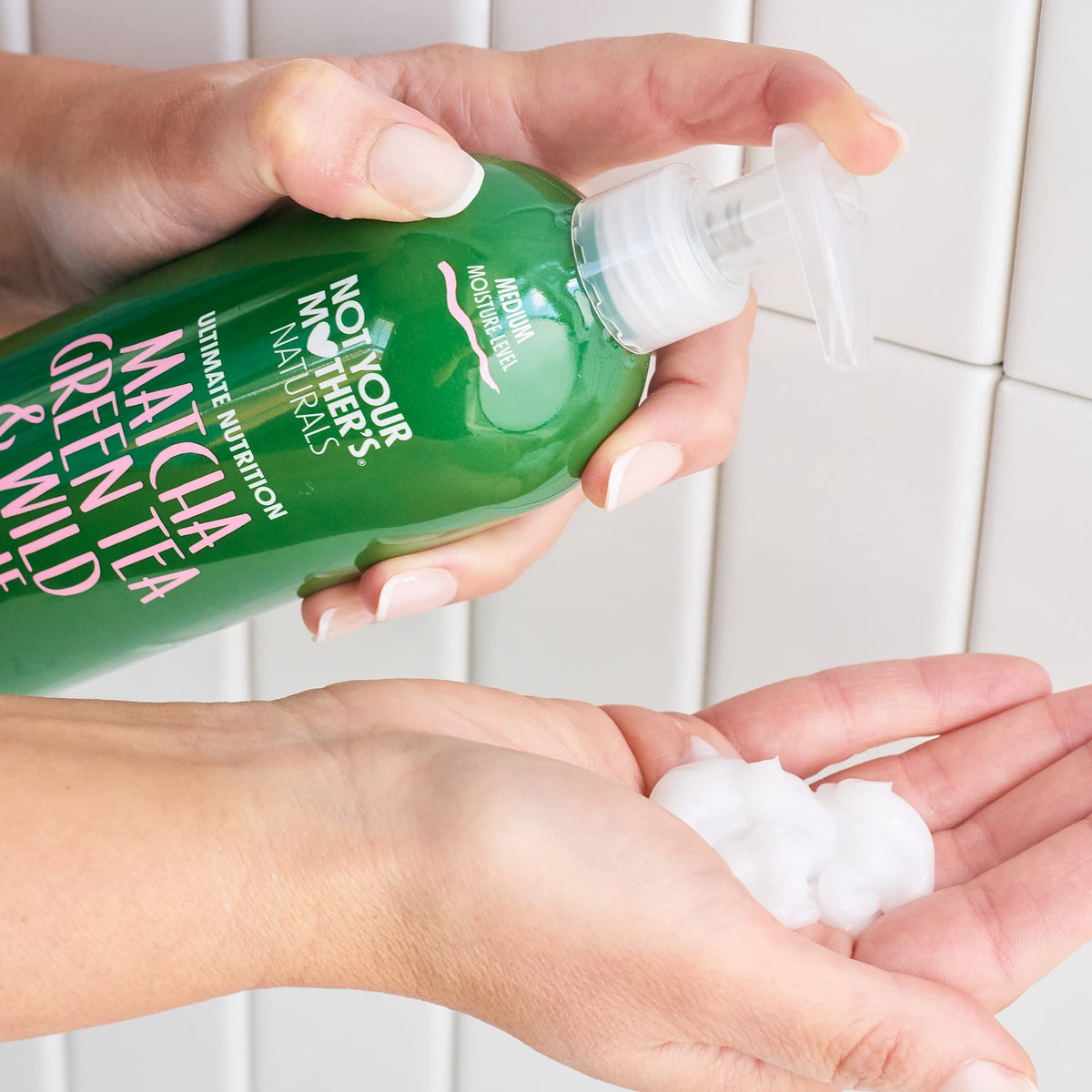 Not Your Mother's conditioner creamy texture on hand showing moisturizing slip