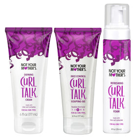 Not Your Mother's front packaging of the Curl Talk 3-pack showing set benefit