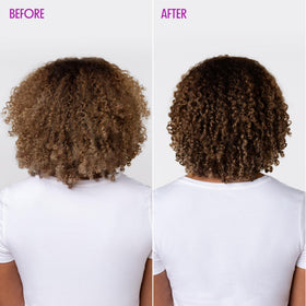 Not Your Mother's being applied to damp hair to show styling steps and improved manageability